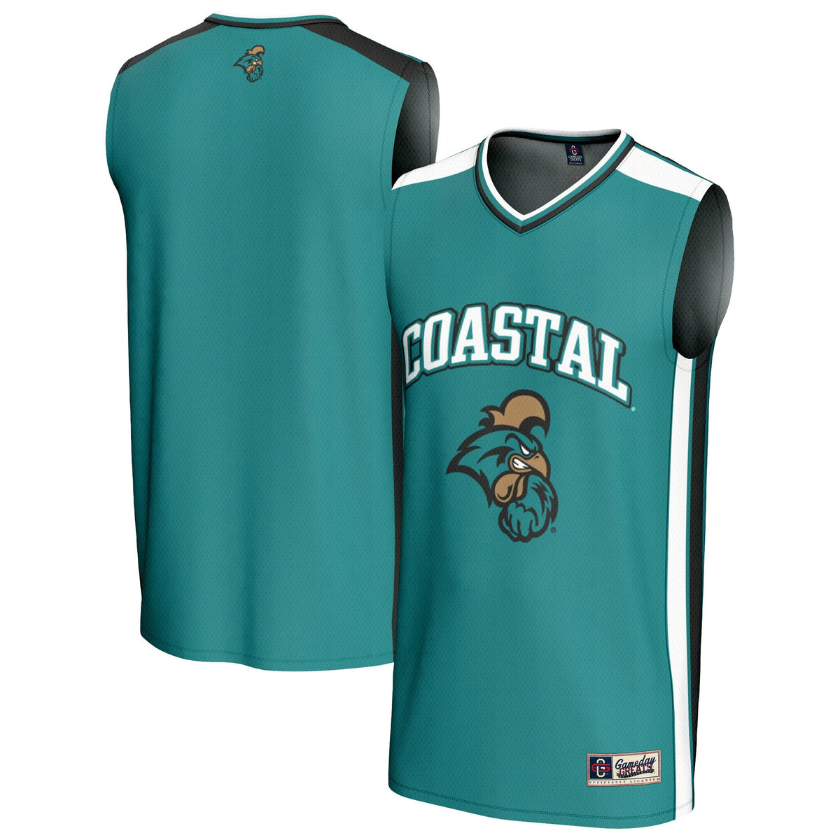 Coastal Carolina Chanticleers Basketball Jersey - Teal product image 1, provided for visual reference and product detail