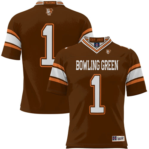 #1 Bowling Green St. Falcons Endzone Football Jersey - Brown product image 2, provided for visual reference and product