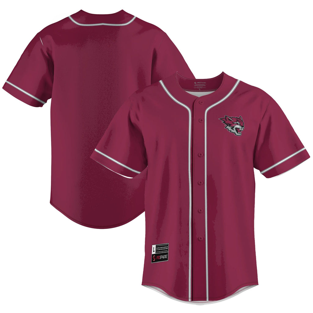 Cal State Chico Wildcats Lightweight Baseball Jersey - Cardinal product image 1, provided for visual reference and product