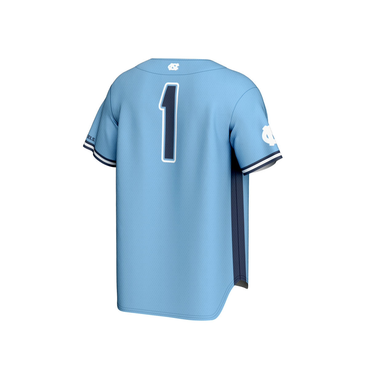 #1 North Carolina Tar Heels Lightweight Baseball Fashion Jersey - Carolina Blue product image 4, provided for visual
