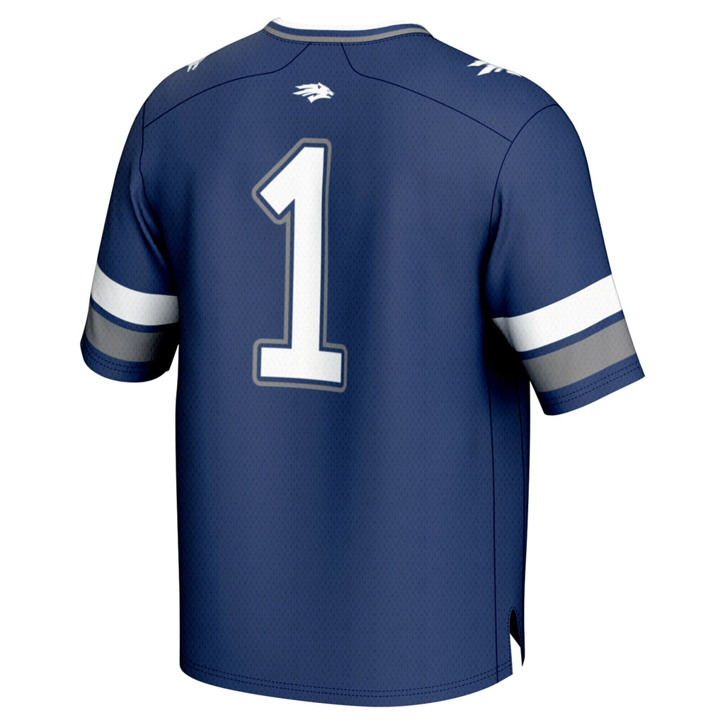 #1 Nevada Wolf Pack Lightweight Collegiate Football Fashion Jersey - Navy product image 4, provided for visual reference and