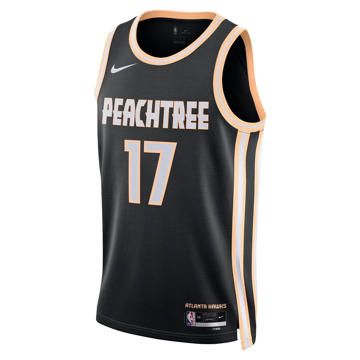 Atlanta Hawks 2025/26 City Edition Swingman Jersey - Black - Onyeka Okongwu product image 3, provided for visual reference