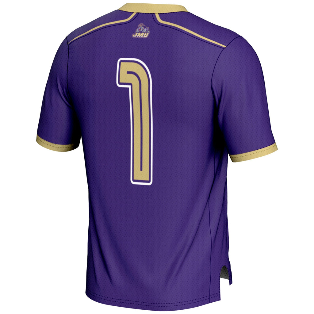 James Madison Dukes #1 Lightweight Lacrosse Jersey - Purple product image 4, provided for visual reference and product
