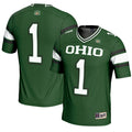 #1 Ohio Bobcats Endzone Football Jersey - Green product image 1, provided for visual reference and product detail review