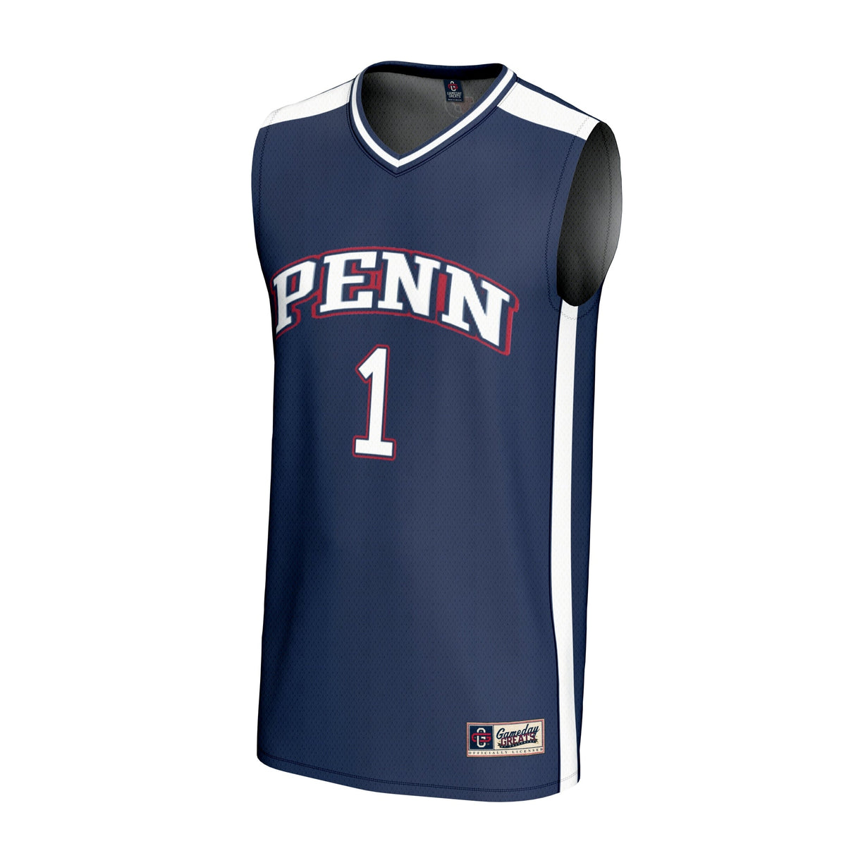 #1 Pennsylvania Quakers Lightweight Collegiate Basketball Fashion Jersey - Navy product image 3, provided for visual