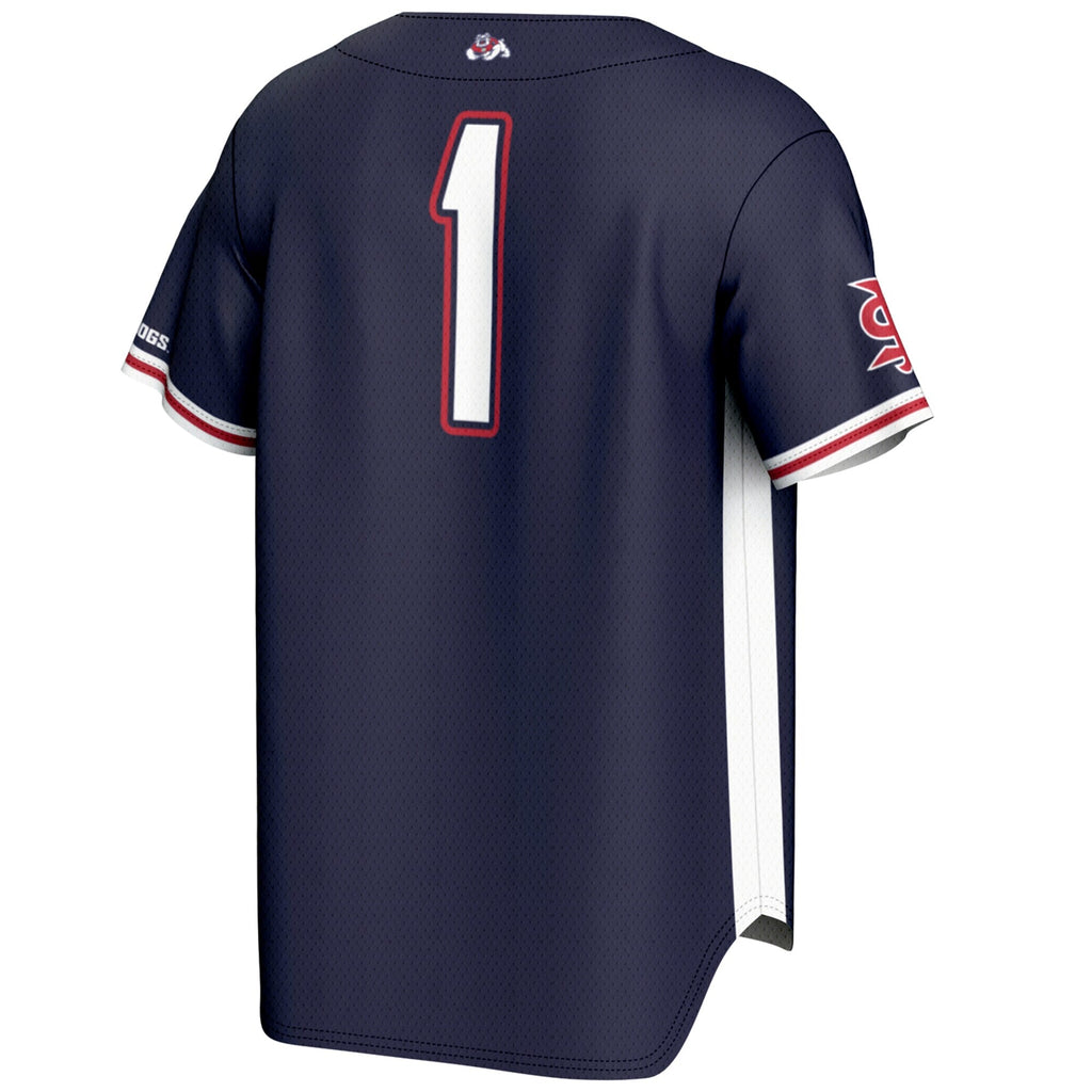 #1 Fresno State Bulldogs Lightweight Baseball Jersey - Navy product image 4, provided for visual reference and product