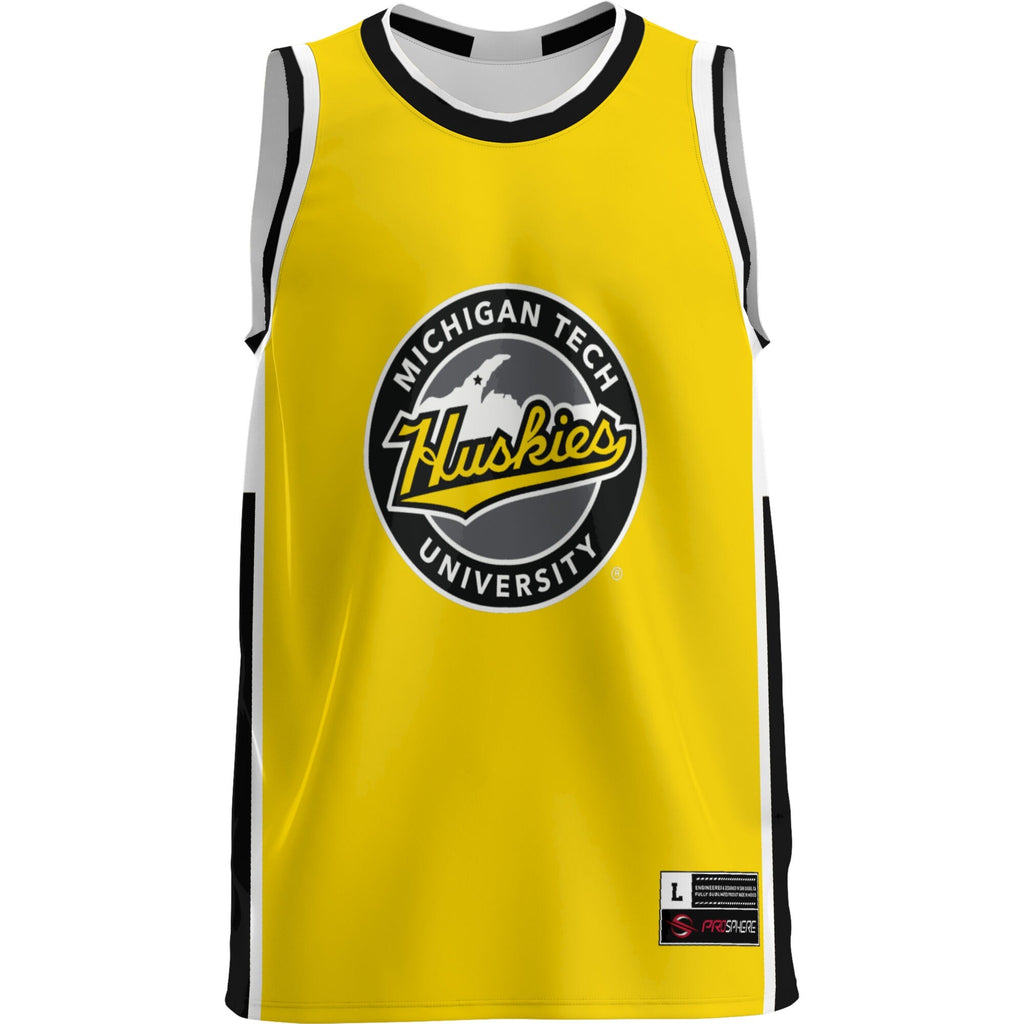 Michigan Tech Huskies Lightweight Basketball Jersey - Gold product image 3, provided for visual reference and product detail