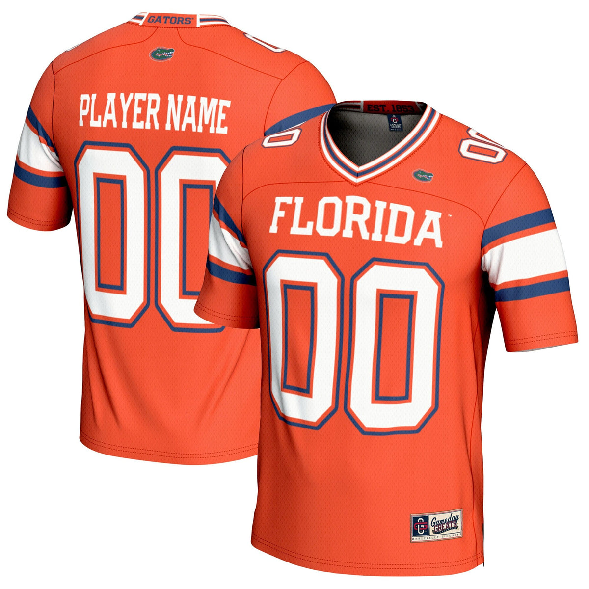 Florida Gators NIL Pick-A-Player Football Jersey - Orange product image 2, provided for visual reference and product detail