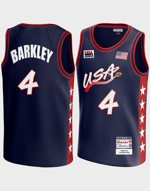 Charles Barkley USA Olympic Basketball Jersey Mitchell & product image 1