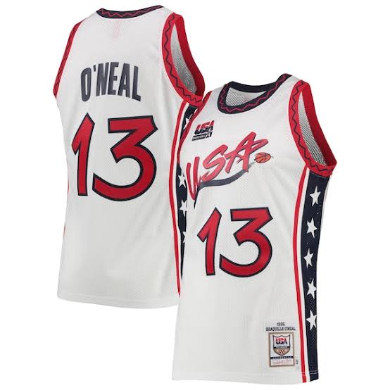Shaquille O’Neal USA Olympic Basketball Jersey Mitchell & product image 1