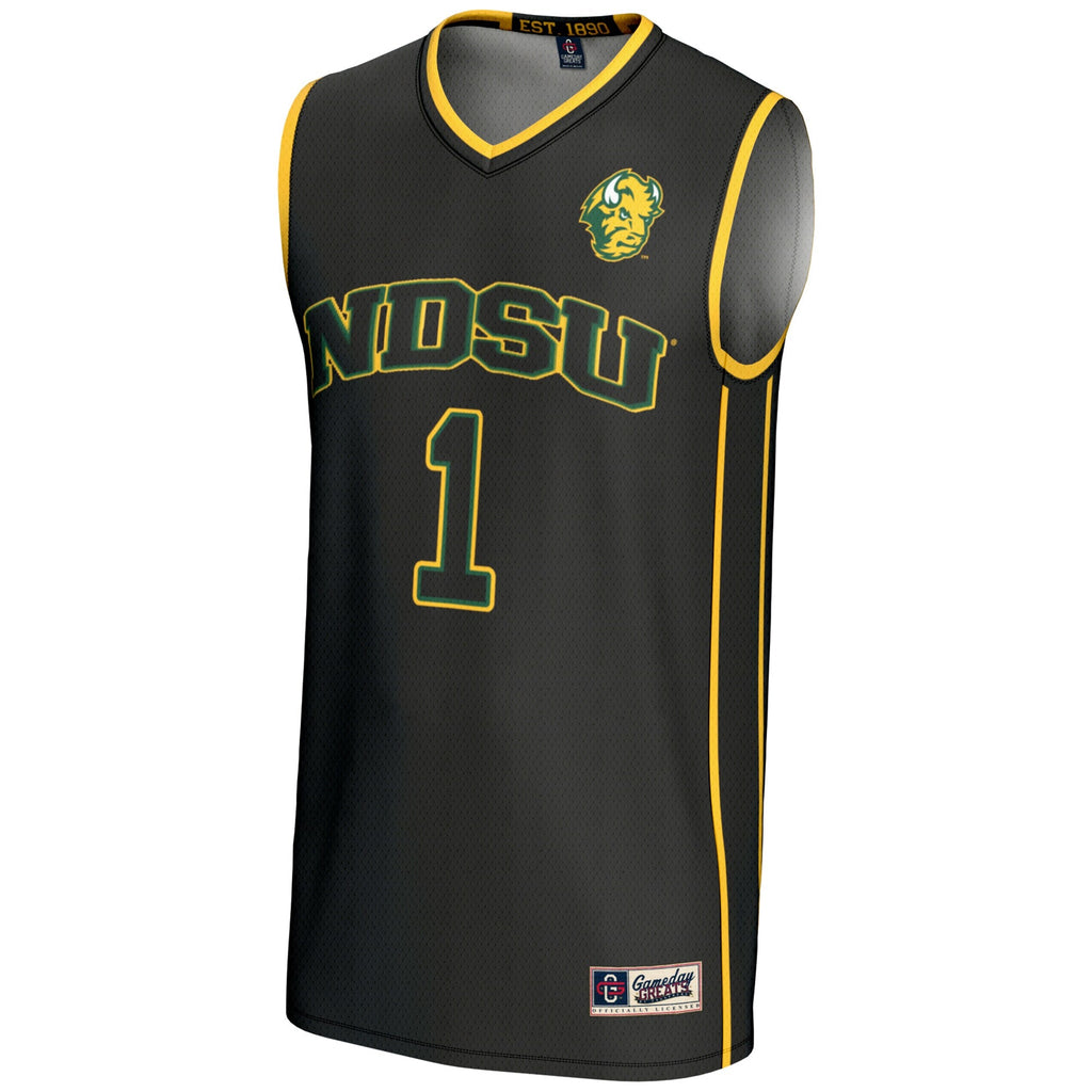#1 NDSU Bison Lightweight Basketball Jersey - Black product image 3, provided for visual reference and product detail review