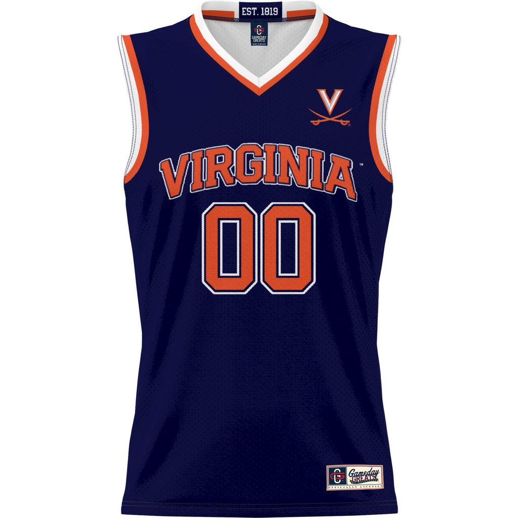 Virginia Cavaliers NIL Pick-A-Player Basketball Jersey - Navy product image 3, provided for visual reference and product