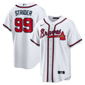 Atlanta Braves Spencer Strider White Replica Player Jersey product image 1, provided for visual reference and product detail