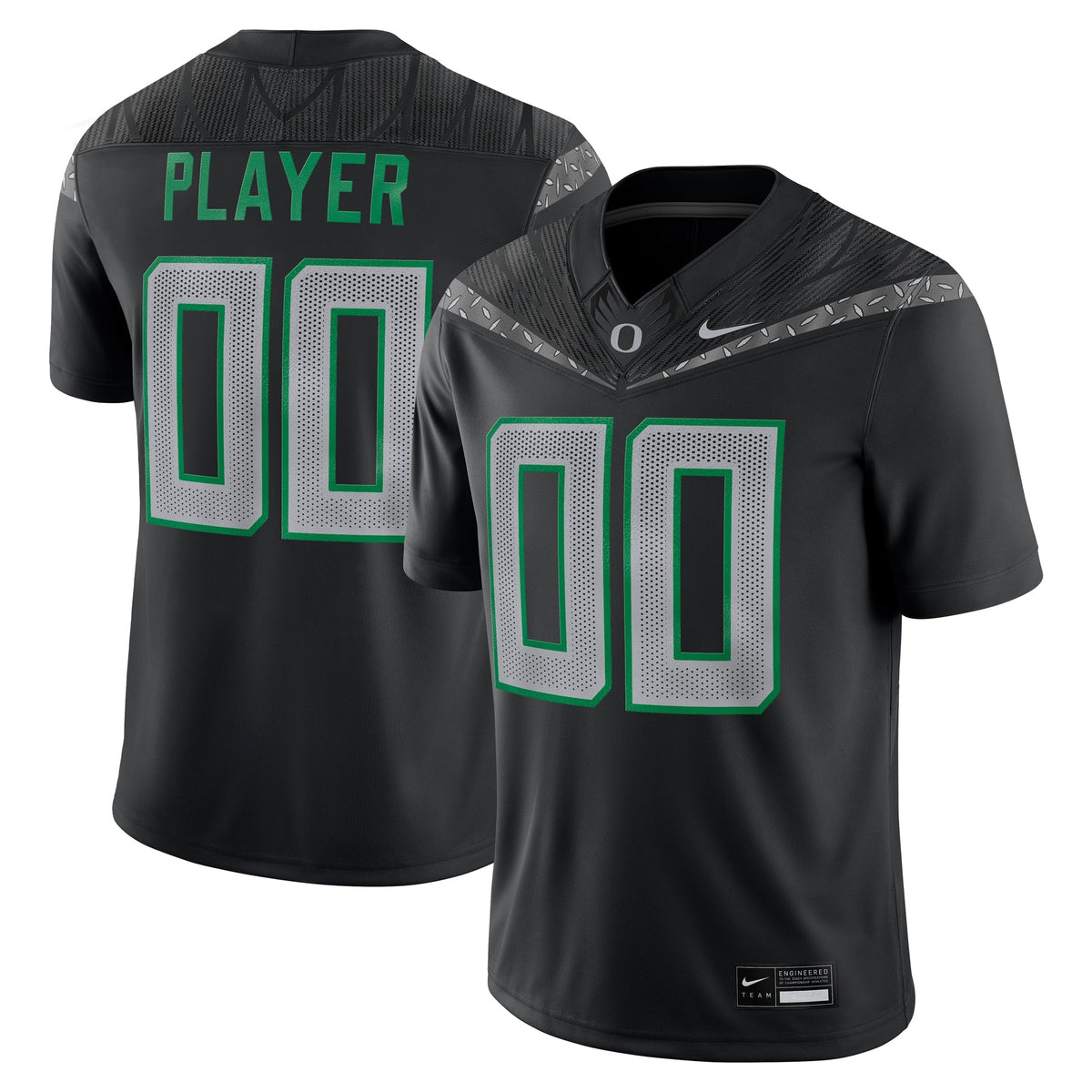 Oregon Ducks NIL Pick-A-Player Game Jersey - Black product image 2, provided for visual reference and product detail review