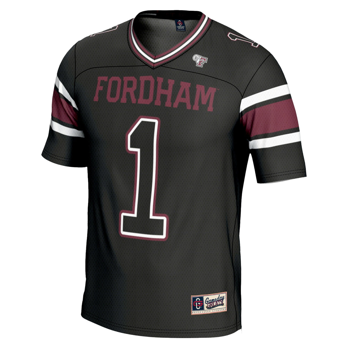 #1 Fordham Rams Endzone Football Jersey - Black product image 3, provided for visual reference and product detail review