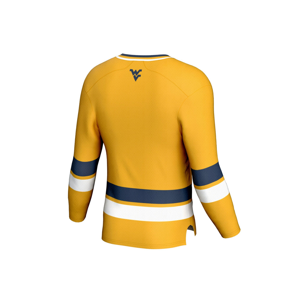 West Virginia Mountaineers Spirit Hockey Jersey - Gold product image 4, provided for visual reference and product detail