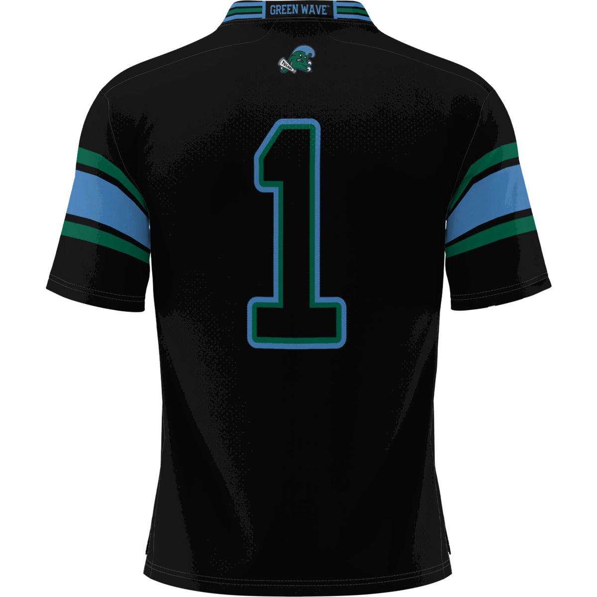 #1 Tulane Green Wave Football Jersey - Black product image 4, provided for visual reference and product detail review