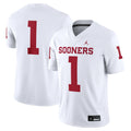 #1 Oklahoma Sooners Game Jersey - White product image 1, provided for visual reference and product detail review