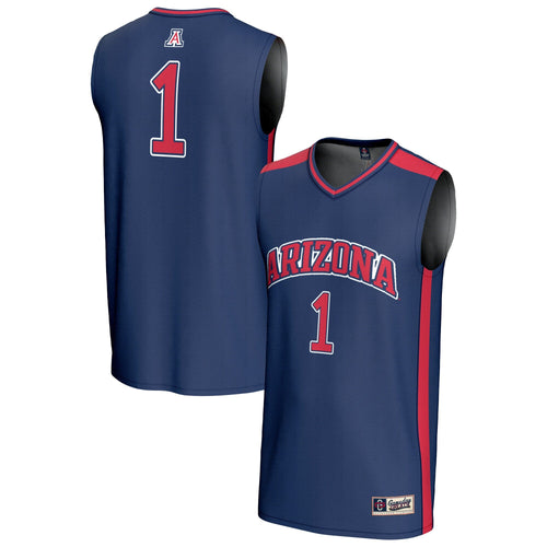 #1 Arizona Wildcats Lightweight Collegiate Basketball Fashion Jersey - Navy product image 2, provided for visual reference