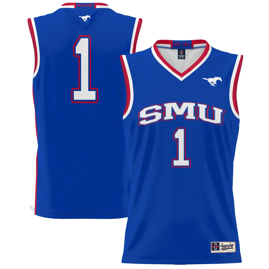 #1 SMU Mustangs Lightweight Basketball Jersey - Royal product image 2, provided for visual reference and product detail