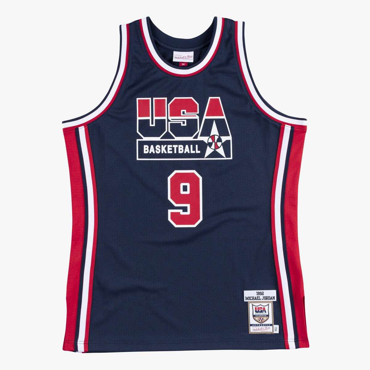 USA Basketball Authentic Jersey Michael Jordan 1992 Navy product image 2, provided for visual reference and product detail
