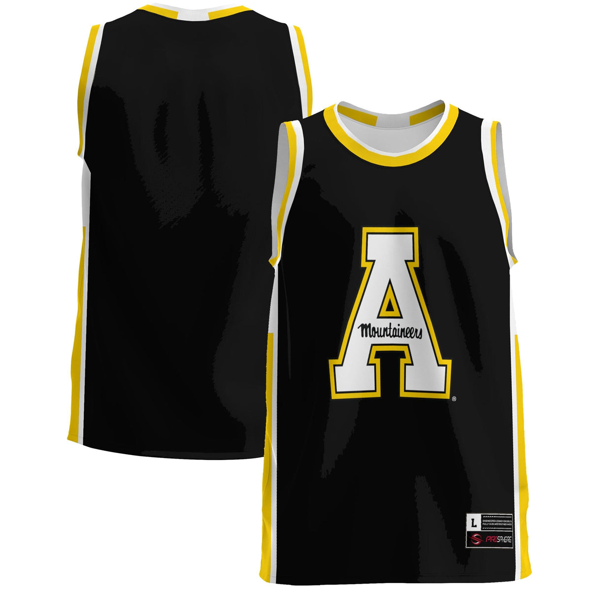 Appalachian State Mountaineers Lightweight Basketball Jersey - Gold product image 2, provided for visual reference and