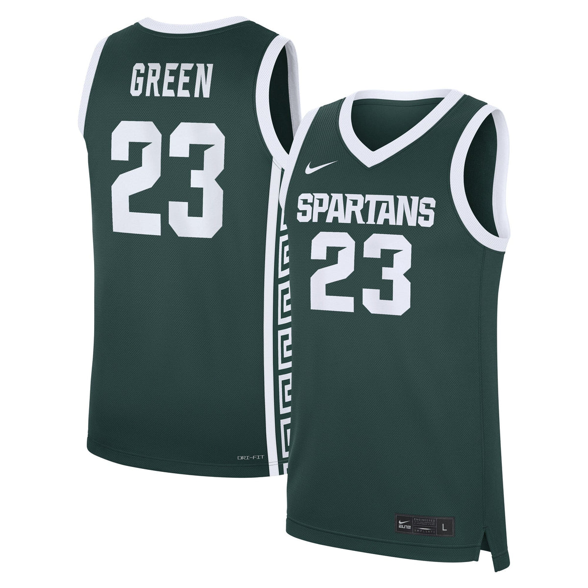 Draymond Green Michigan State Spartans Road Replica Basketball Jersey - Green product image 2, provided for visual reference