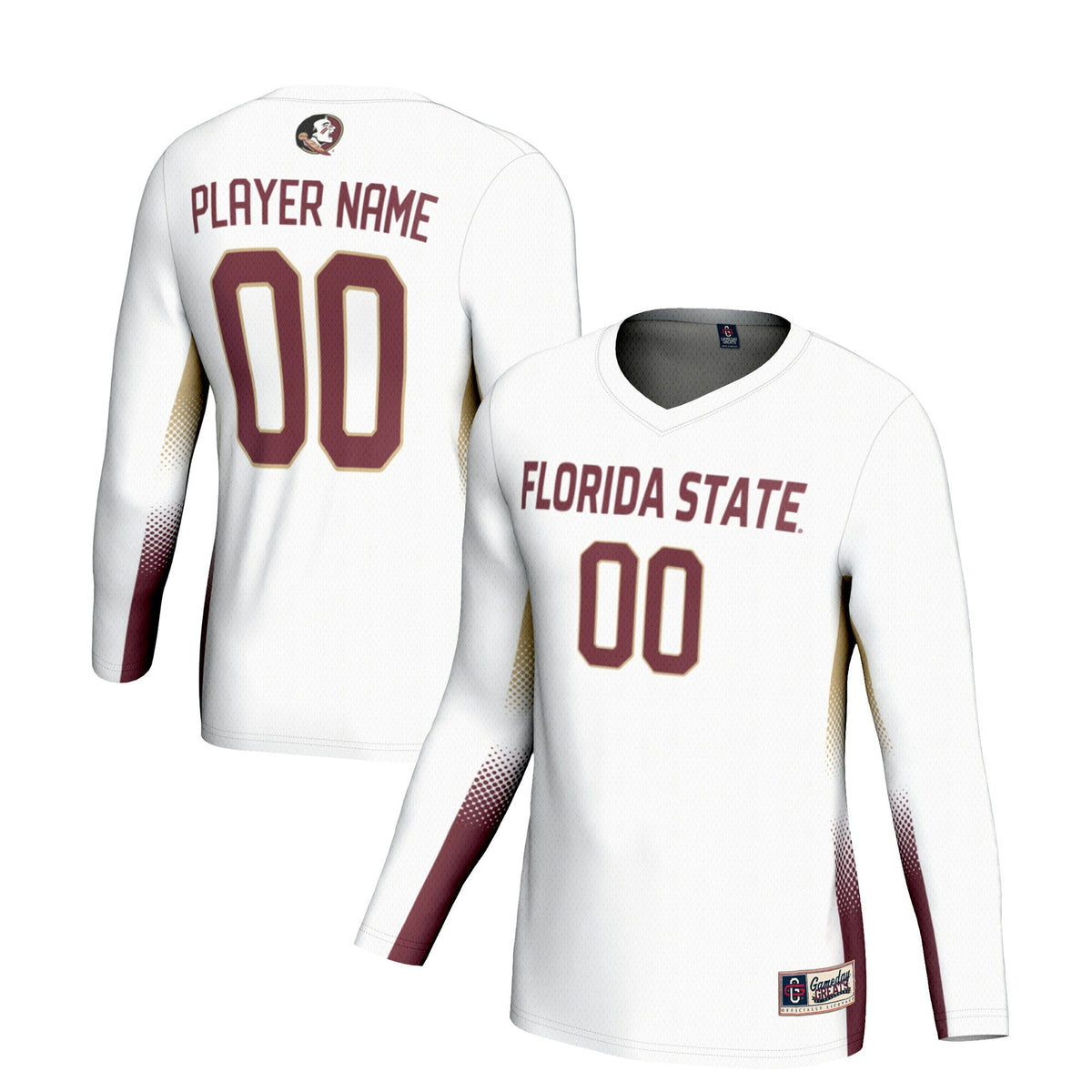 Florida State Seminoles NIL Lightweight Volleyball Jersey - White product image 1, provided for visual reference and product