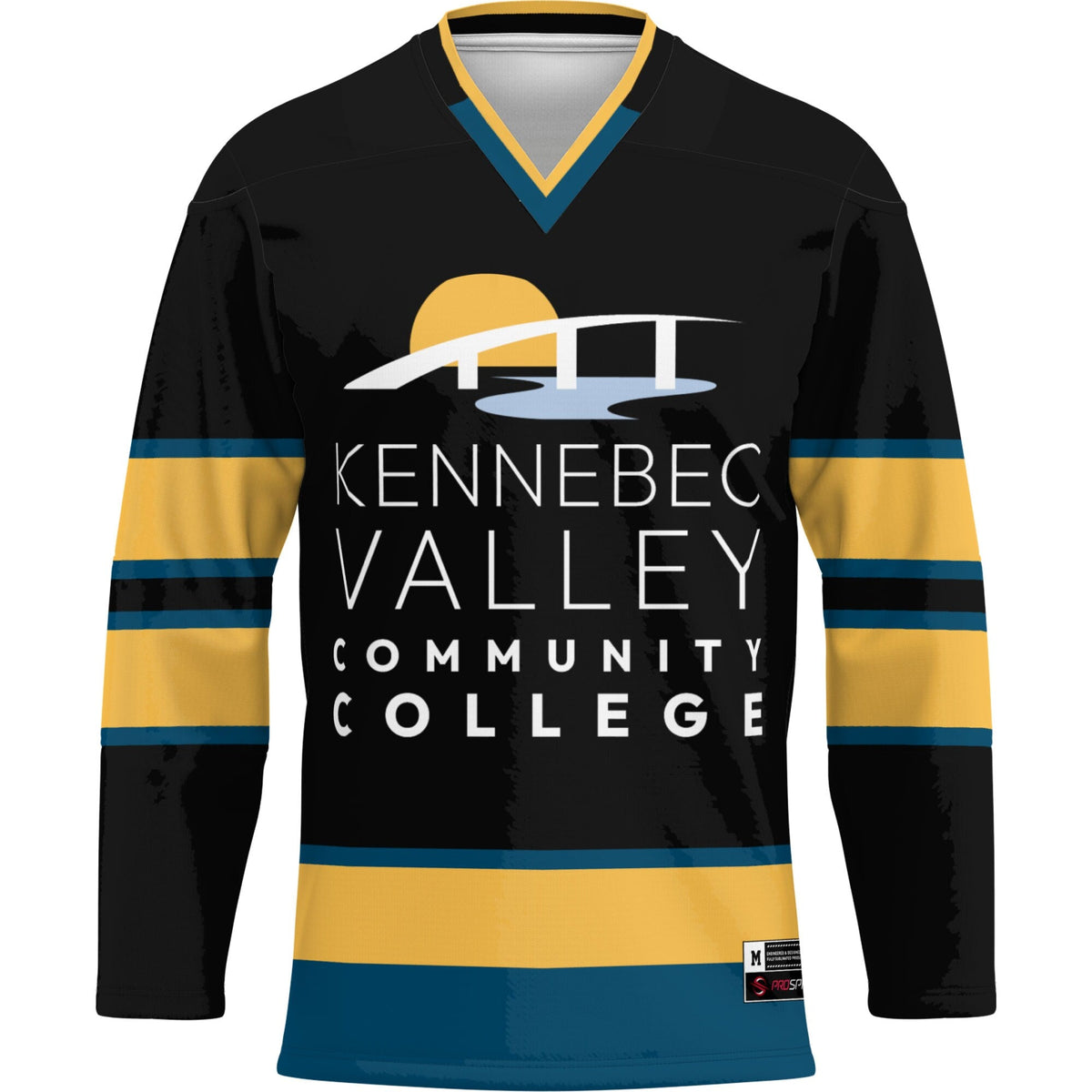 Kennebec Valley Community College Hockey Jersey - Black product image 3, provided for visual reference and product detail
