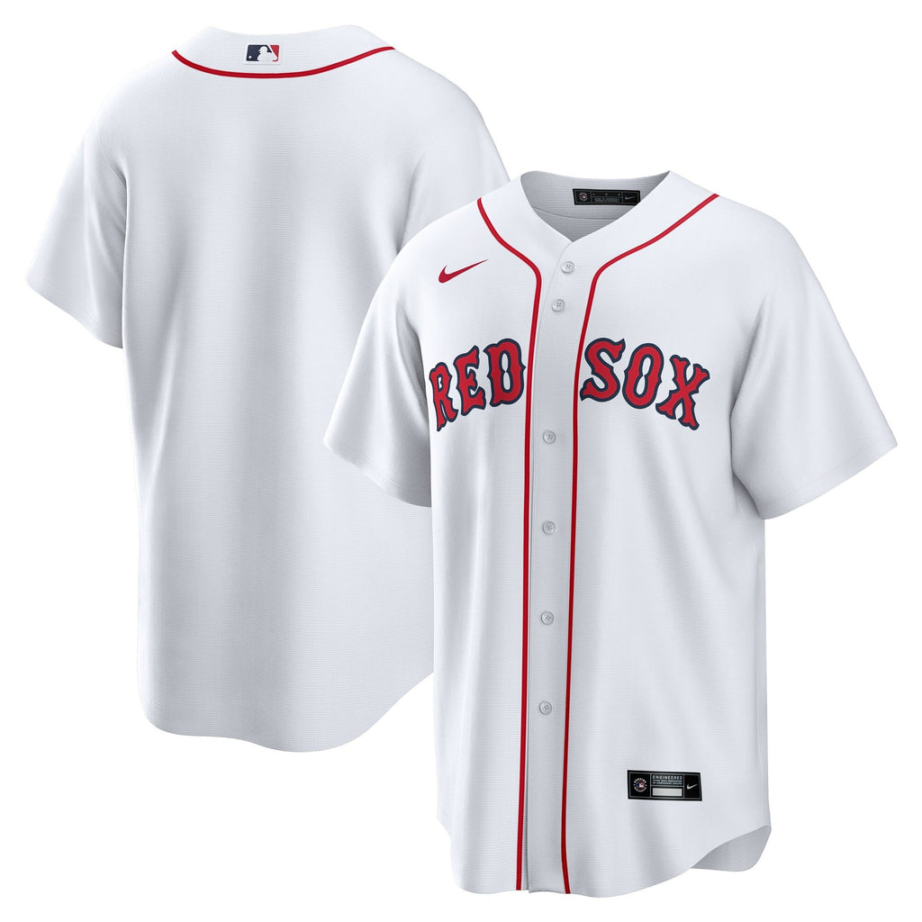 Boston Red Sox White Home Big & Tall Replica Jersey product image 1, provided for visual reference and product detail review