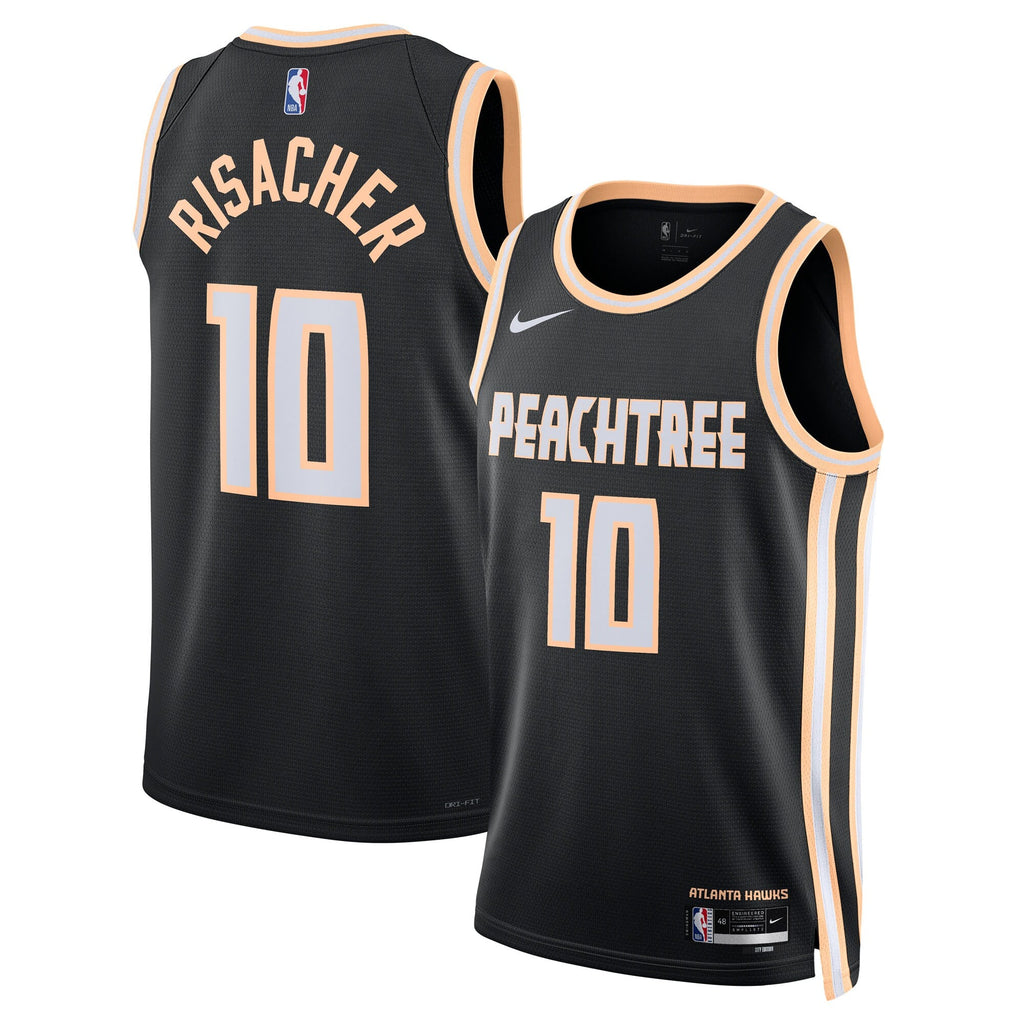 Atlanta Hawks 2025/26 City Edition Swingman Jersey - Black - Zaccharie Risacher product image 2, provided for visual