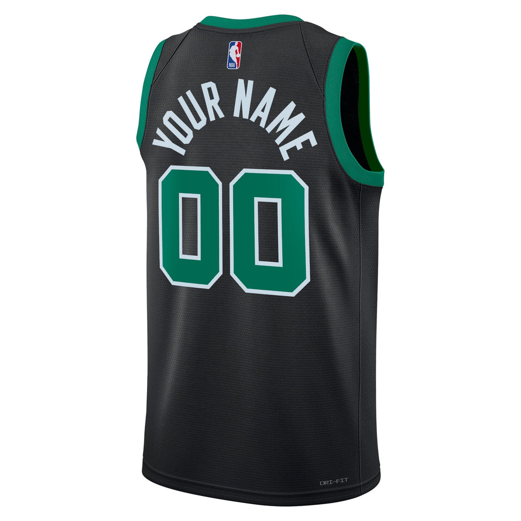 Boston Celtics Statement Edition Swingman Jersey - Black - Custom product image 3, provided for visual reference and product