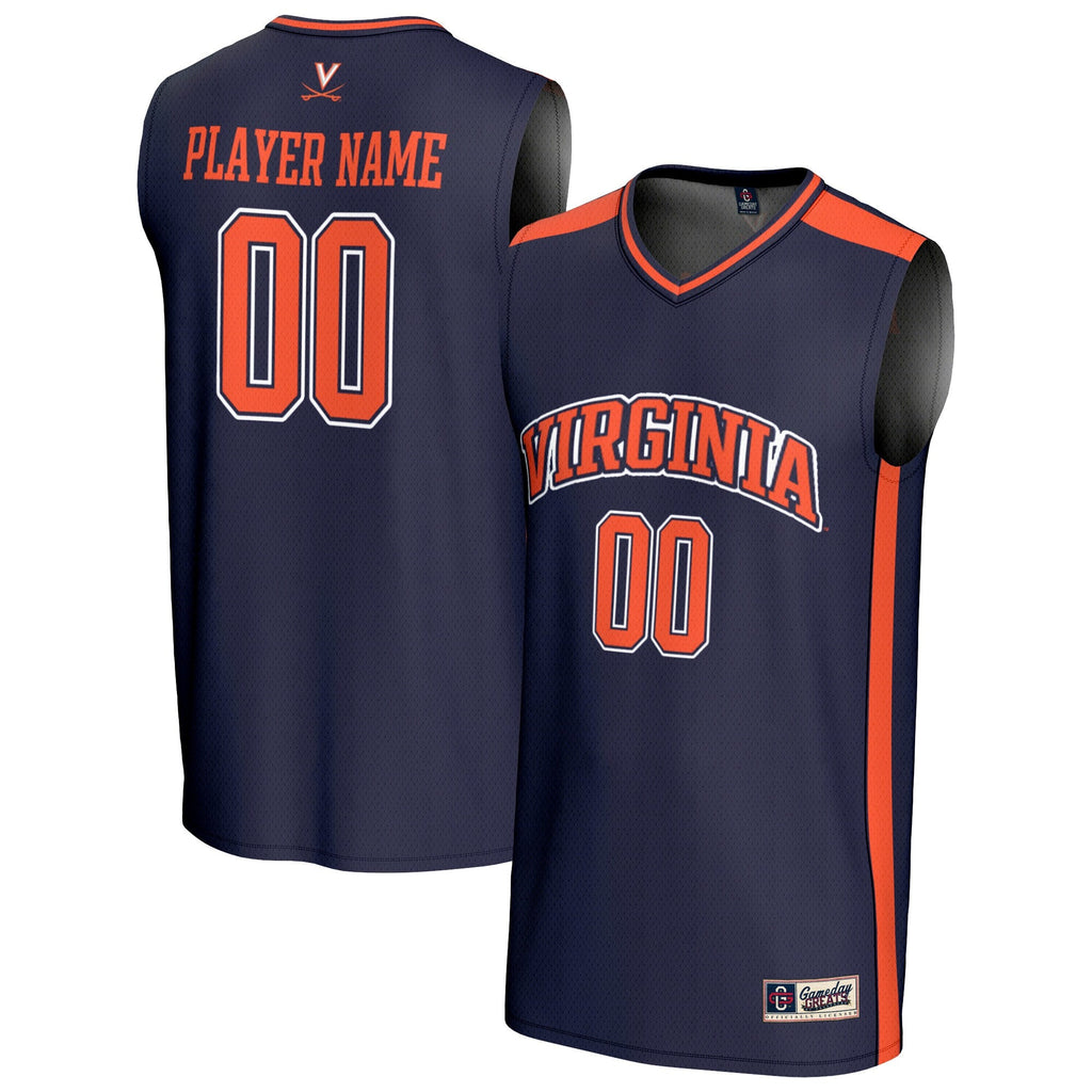 Virginia Cavaliers NIL Pick-A-Player Lightweight Basketball Fashion Jersey - Navy product image 2, provided for visual