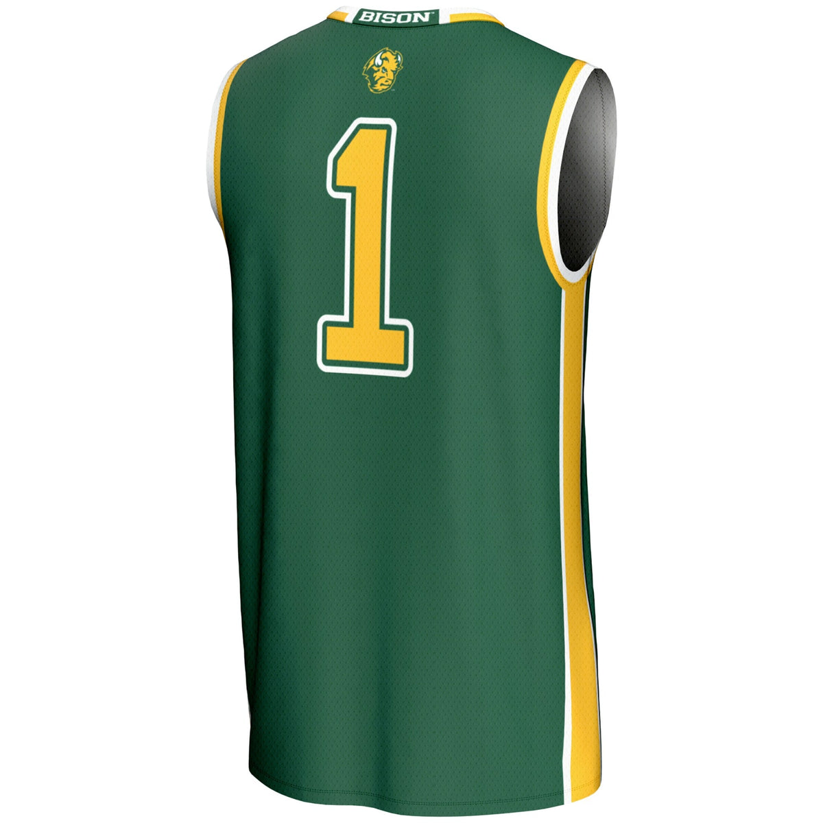 #1 NDSU Bison Lightweight Basketball Jersey - Green product image 4, provided for visual reference and product detail review