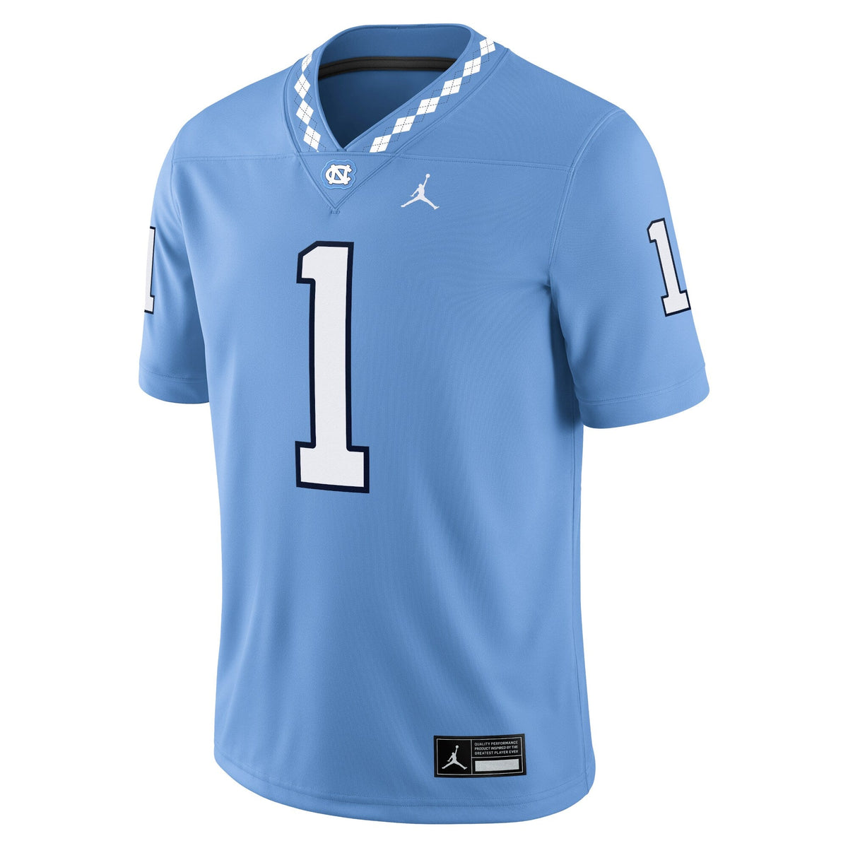 #1 North Carolina Tar Heels Game Jersey - Carolina Blue product image 3, provided for visual reference and product detail