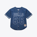 Chicago Bulls Summer Breeze Baseball Jersey - Blue product image 1, provided for visual reference and product detail review