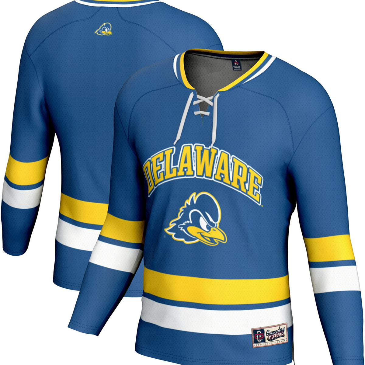 Delaware Fightin' Blue Hens Spirit Hockey Jersey - Royal product image 2, provided for visual reference and product detail