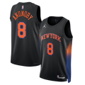 New York Knicks Statement Edition Jersey - Black - OG Anunoby product image 1, provided for visual reference and product