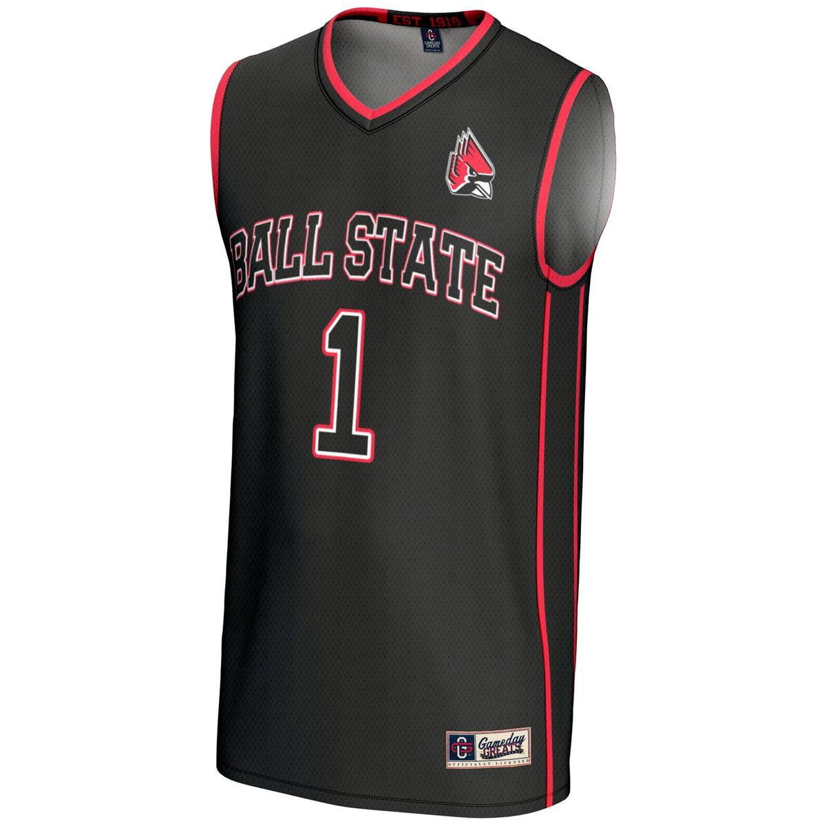 #70 Ball State Cardinals Lightweight Basketball Jersey - Black product image 3, provided for visual reference and product
