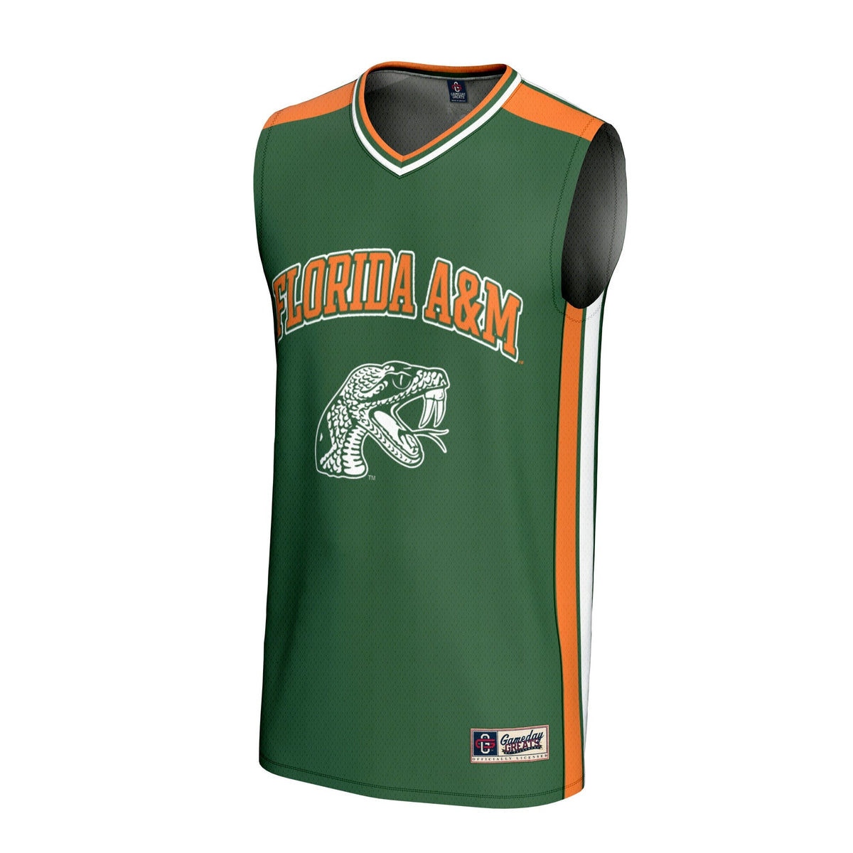 Florida A&M Rattlers Spirit Basketball Jersey - Green product image 3, provided for visual reference and product detail