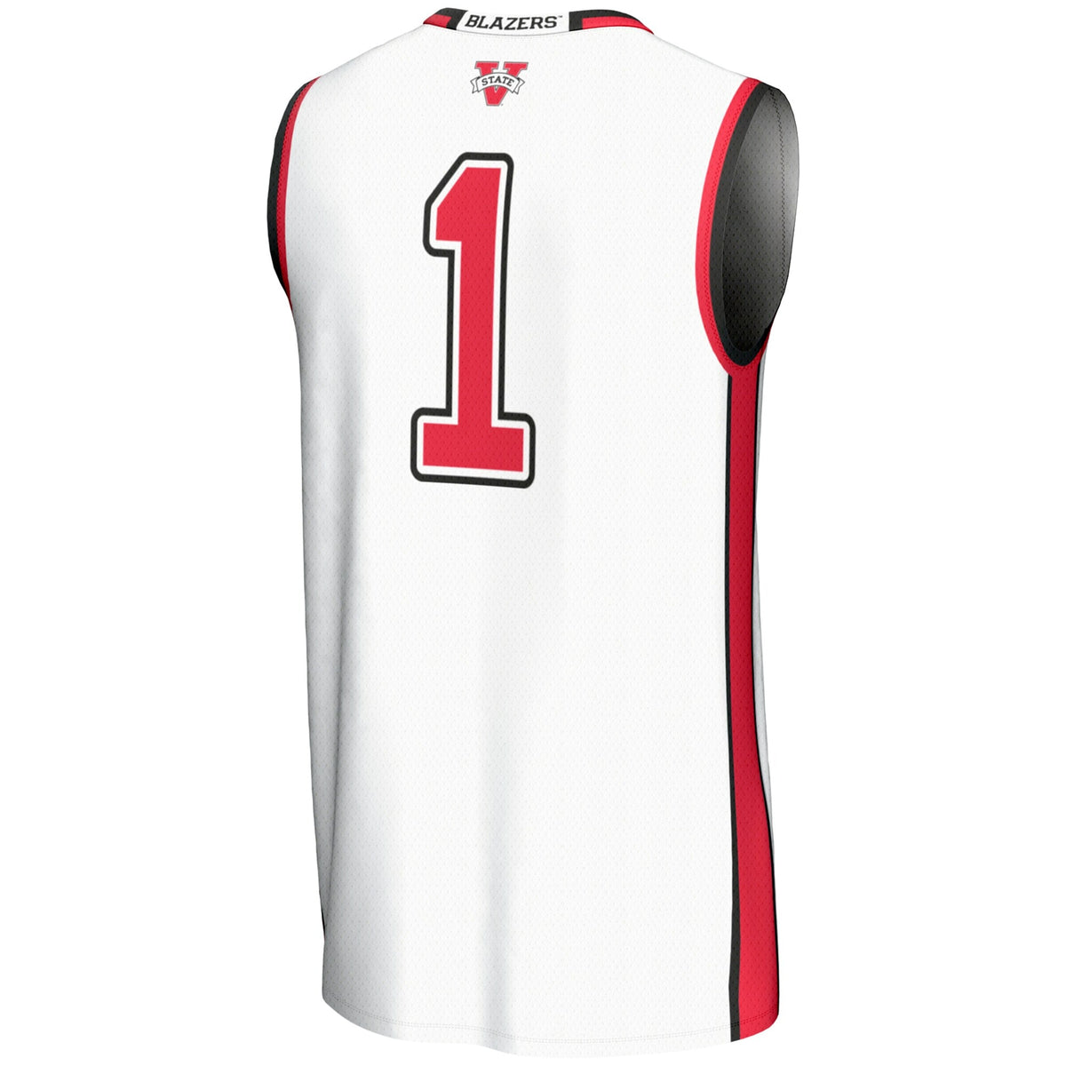 #1 Valdosta State Blazers Lightweight Basketball Jersey - White product image 4, provided for visual reference and product