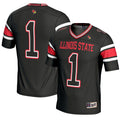 #1 Illinois State Redbirds Endzone Football Jersey - Black product image 1, provided for visual reference and product detail