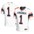 #1 Virginia Cavaliers Football Jersey - White product image 1, provided for visual reference and product detail review