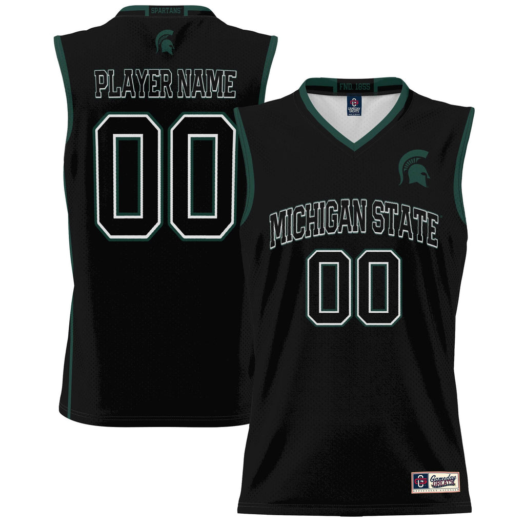 Michigan State Spartans NIL Pick-A-Player Basketball Jersey - Black product image 2, provided for visual reference and