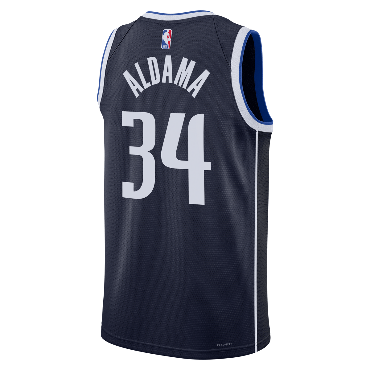 Dallas Mavericks Statement Edition Swingman Jersey - Navy - Santi Aldama product image 4, provided for visual reference and