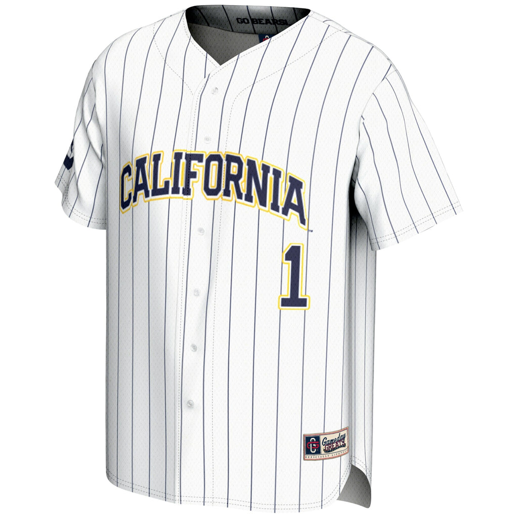 #1 Cal Bears Lightweight Baseball Jersey - White product image 3, provided for visual reference and product detail review