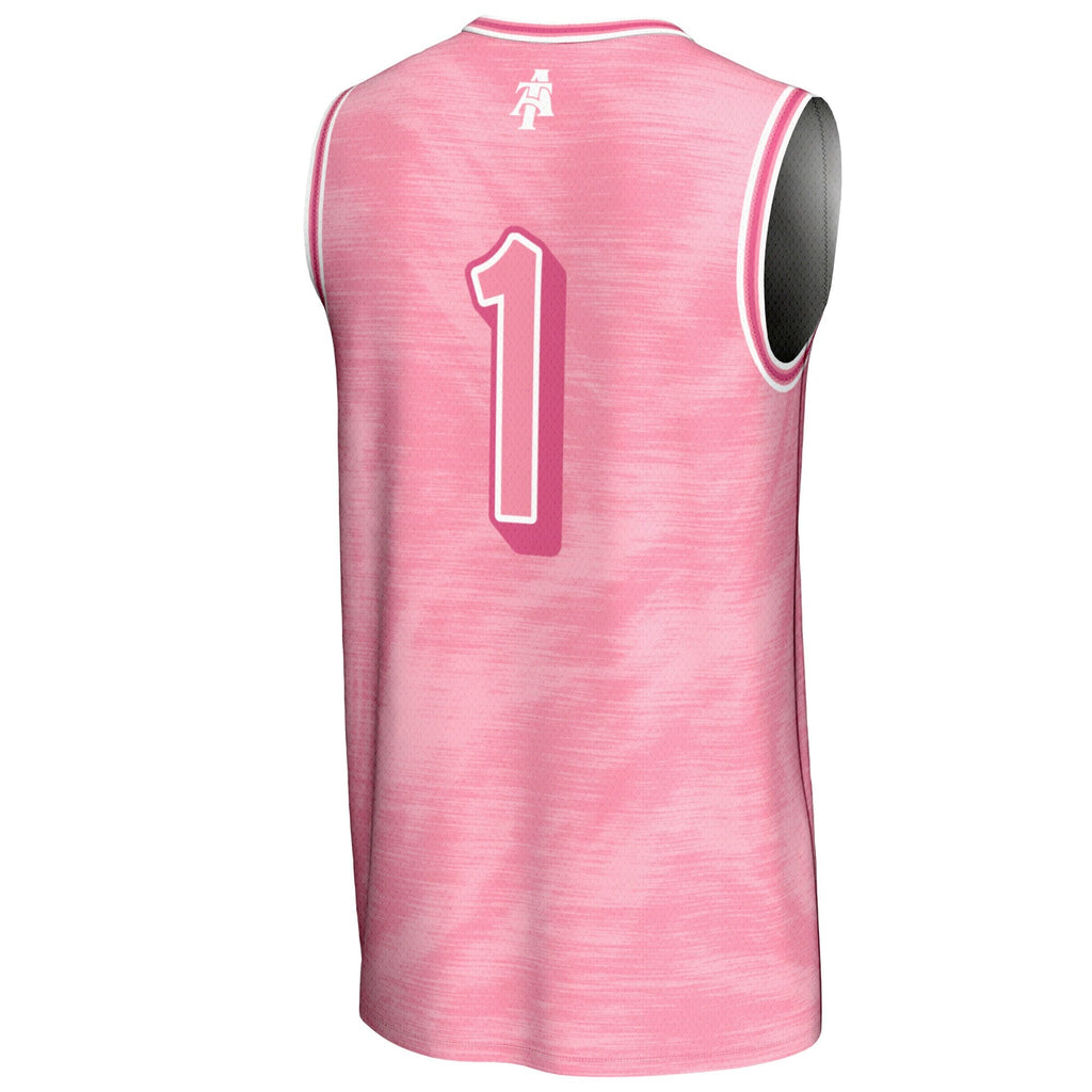 #1 North Carolina A&T Aggies Lightweight Basketball Jersey - Pink product image 4, provided for visual reference and product