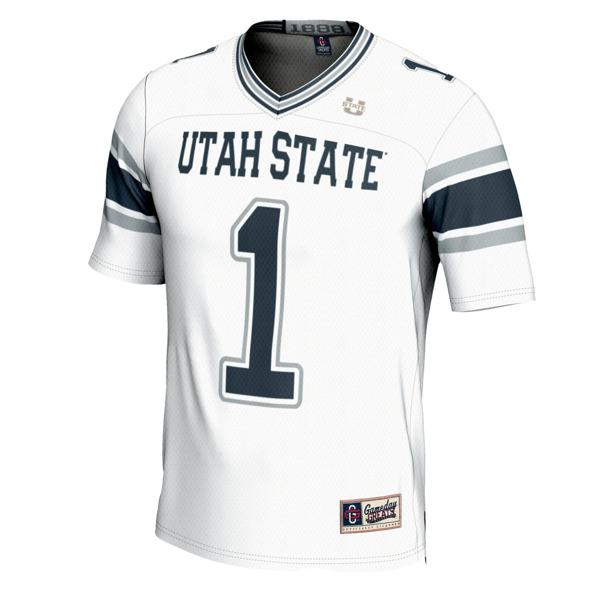 #1 Utah State Aggies Football Jersey - White product image 3, provided for visual reference and product detail review