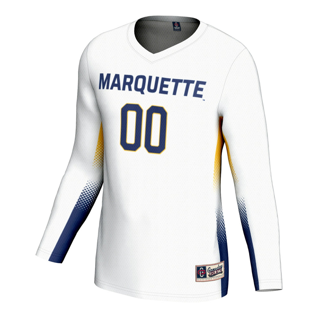 Marquette Golden Eagles NIL Lightweight Volleyball Jersey - White product image 3, provided for visual reference and product