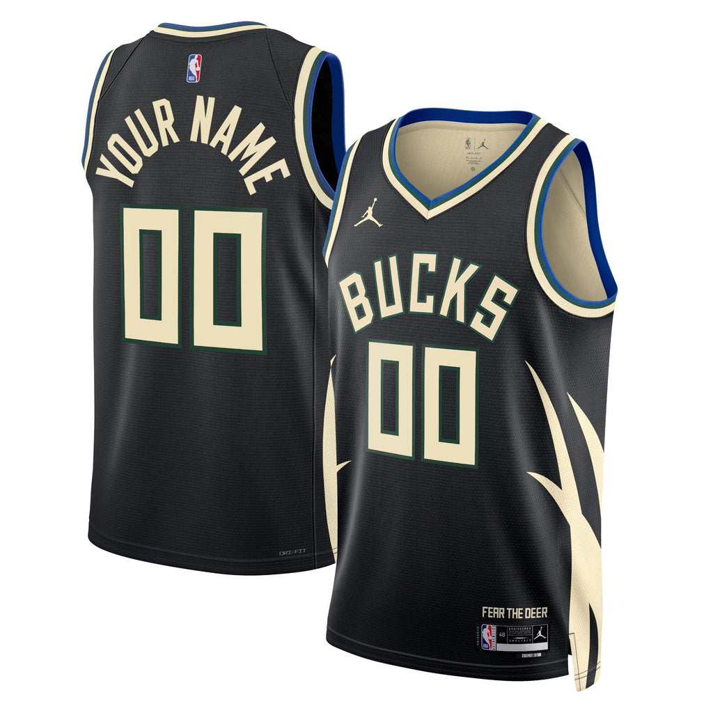 Milwaukee Bucks Statement Swingman Jersey - Custom product image 1, provided for visual reference and product detail review